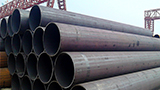 Large-diameter welded steel pipe production process